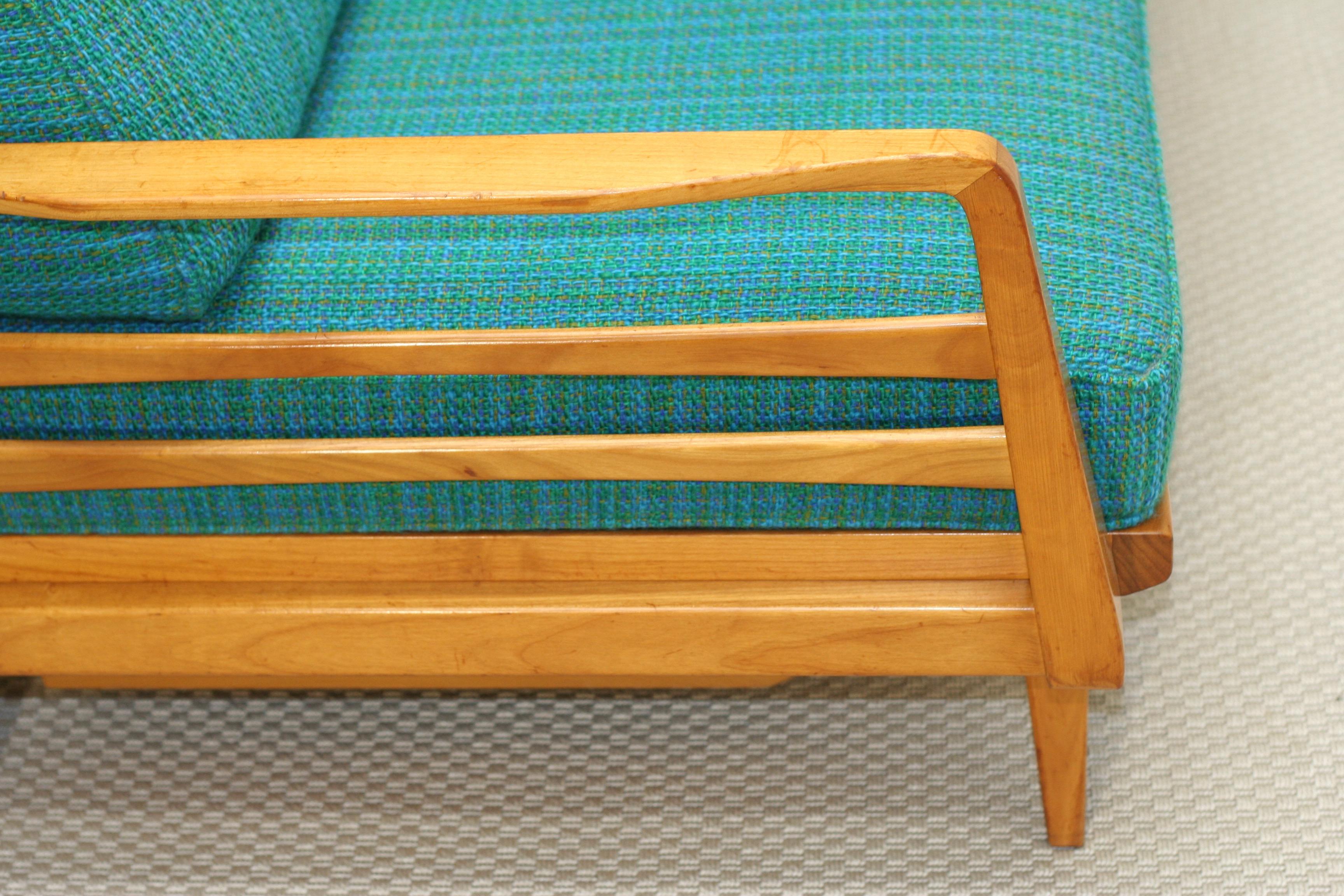 MidCentury German Extendable Beech Wood Daybed Sofa from Knoll Antimott, 1950s For Sale 2