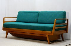MidCentury German Extendable Beech Wood Daybed Sofa from Knoll Antimott, 1950s