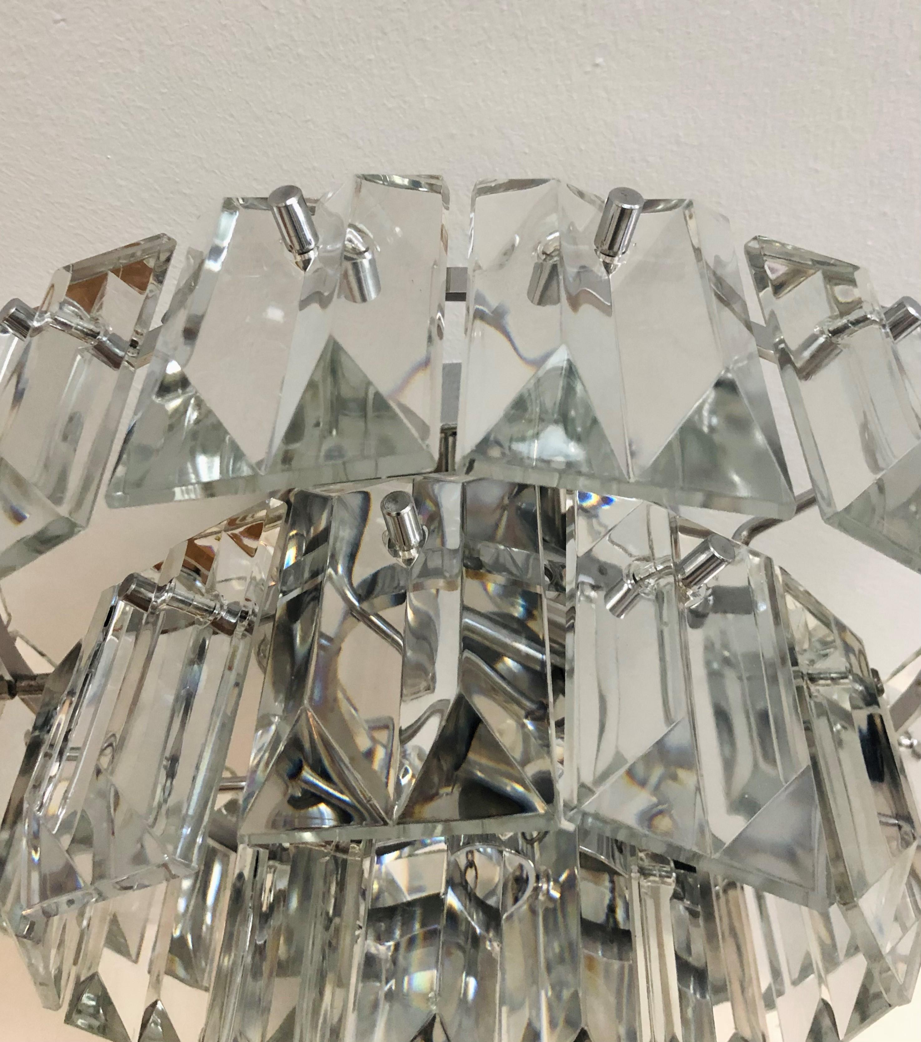 Mid-Century Modern Mid-Century German Flush Mount Chandelier from 70s by Kinkeldey, 1970s