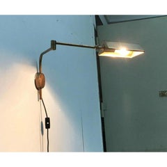 MidCentury German Hollywood Regency Style Brass Wall Lamp Sconce, Florian Schulz