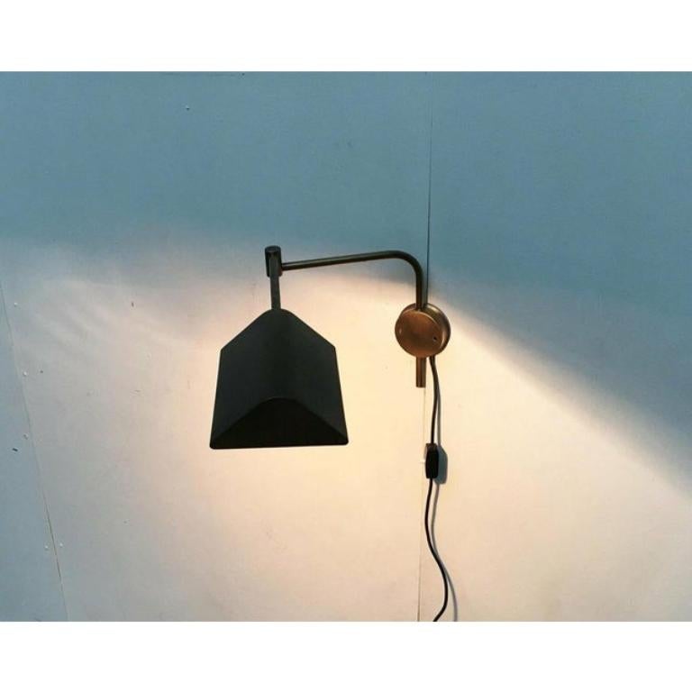 Aplique de pared de latón estilo Hollywood Regency alemán de mediados de siglo, Florian Schulz Alemán en venta
