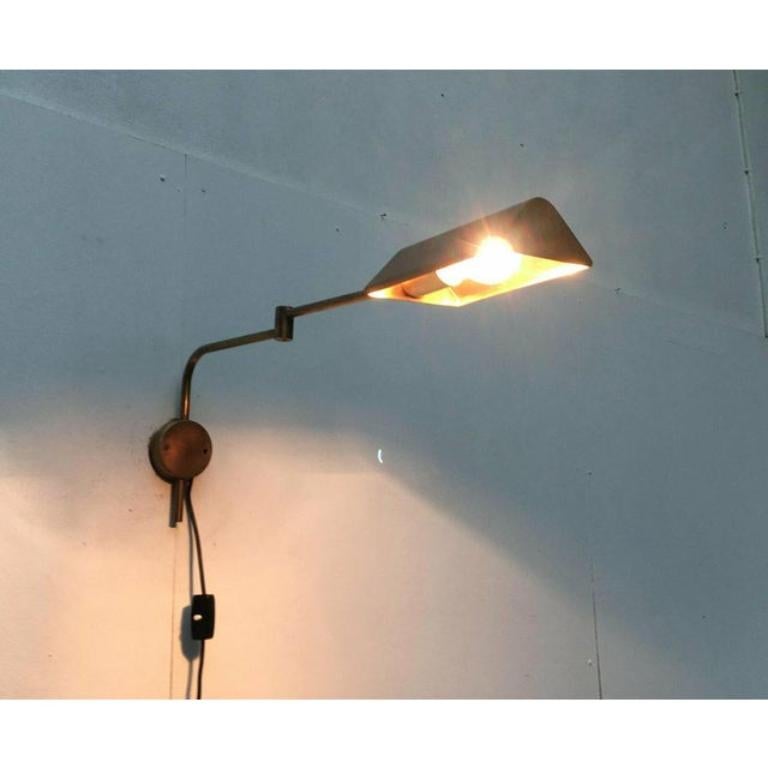 Aplique de pared de latón estilo Hollywood Regency alemán de mediados de siglo, Florian Schulz siglo XX en venta