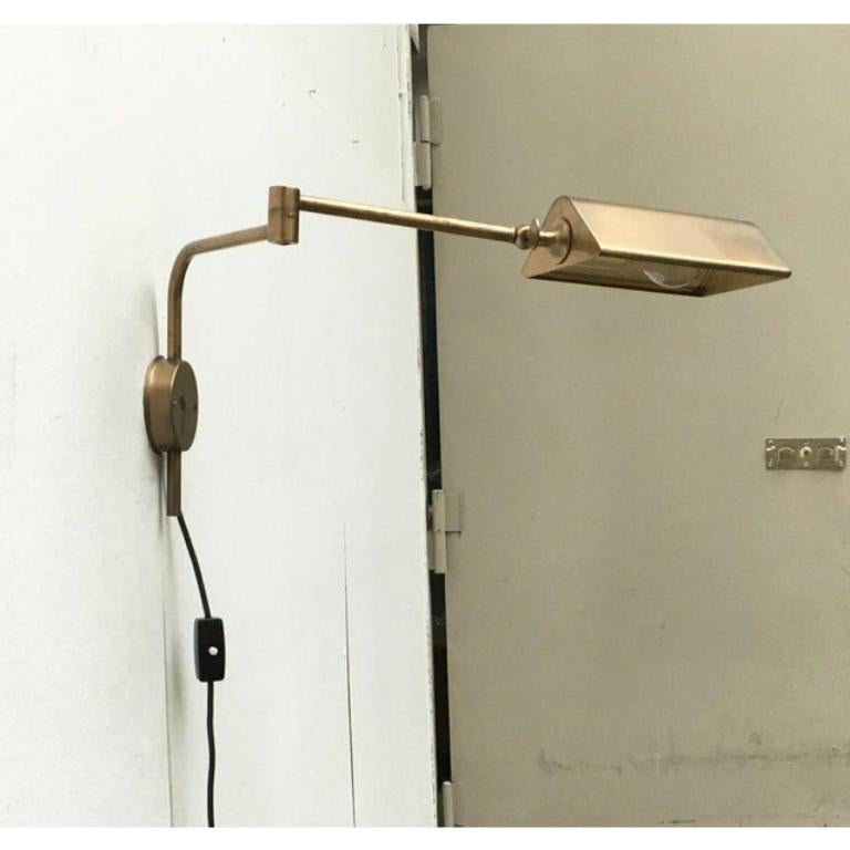 Aplique de pared de latón estilo Hollywood Regency alemán de mediados de siglo, Florian Schulz en venta 1
