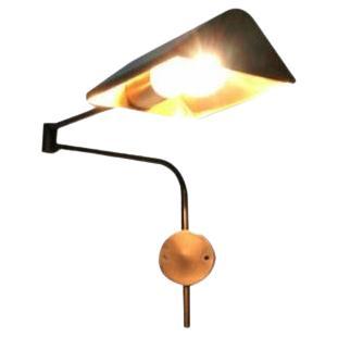 Lampada da parete in ottone in stile MidCentury German Hollywood Regency, Florian Schulz