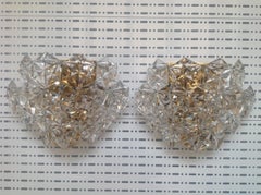 Paar große Wandleuchten aus Glas von Kinkeldey aus der Jahrhundertmitte, 1960er Jahre