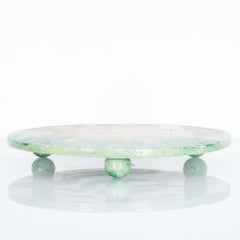 Midcentury German Pale Green Flat Ceramic Platter