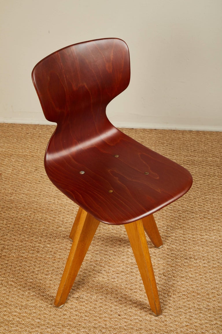 Mid Century German School Chairs For Sale at 1stDibs