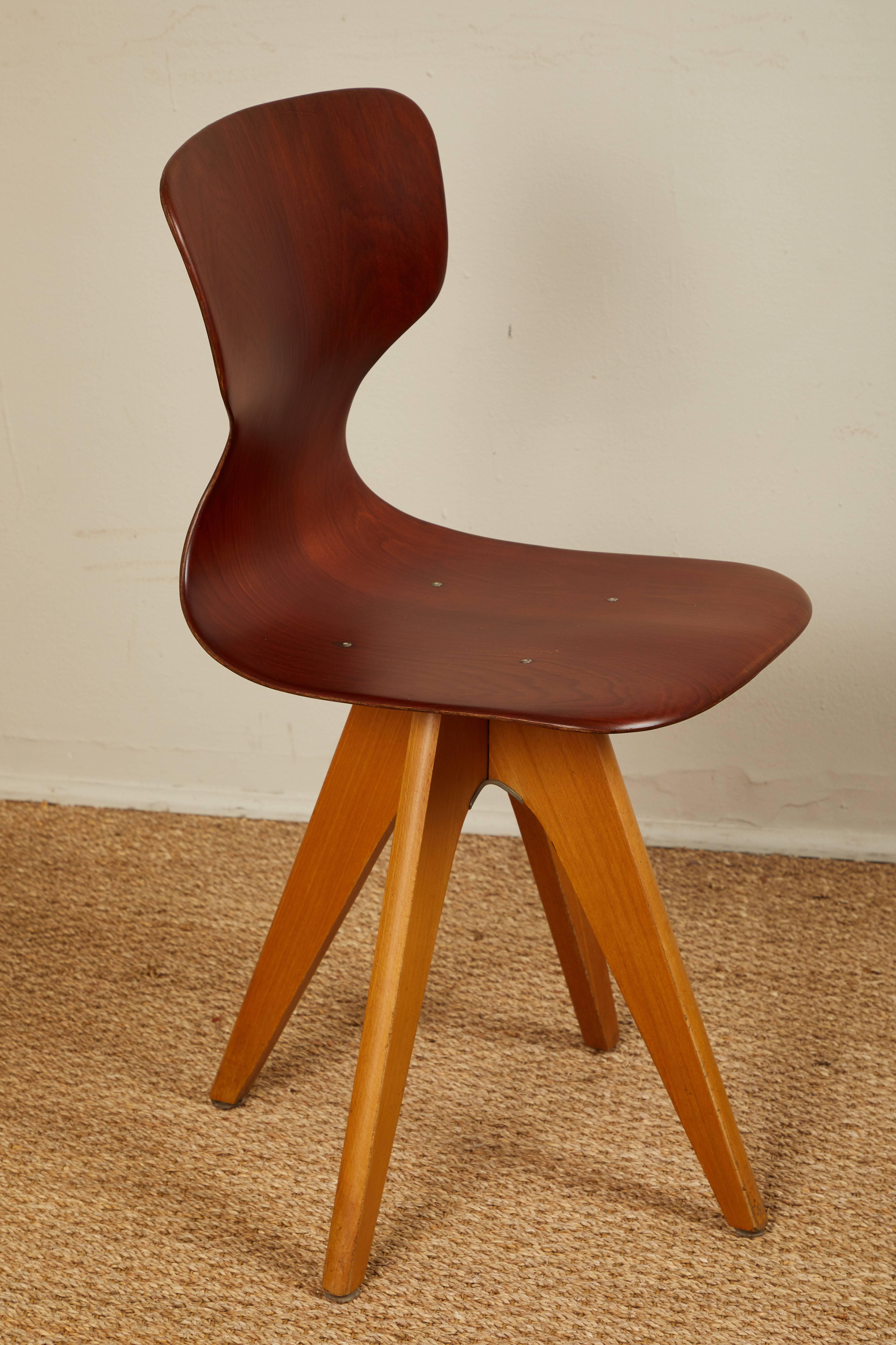 20th Century Mid Century German School Chairs For Sale