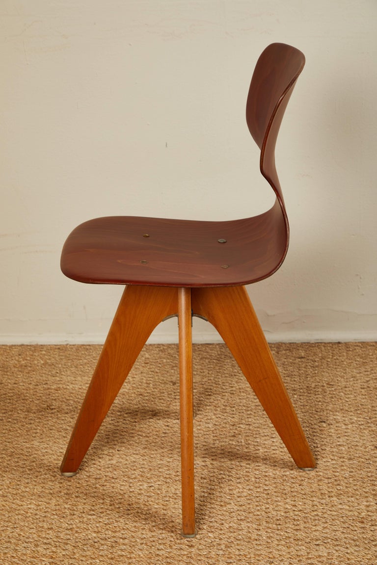 Mid Century German School Chairs For Sale at 1stDibs