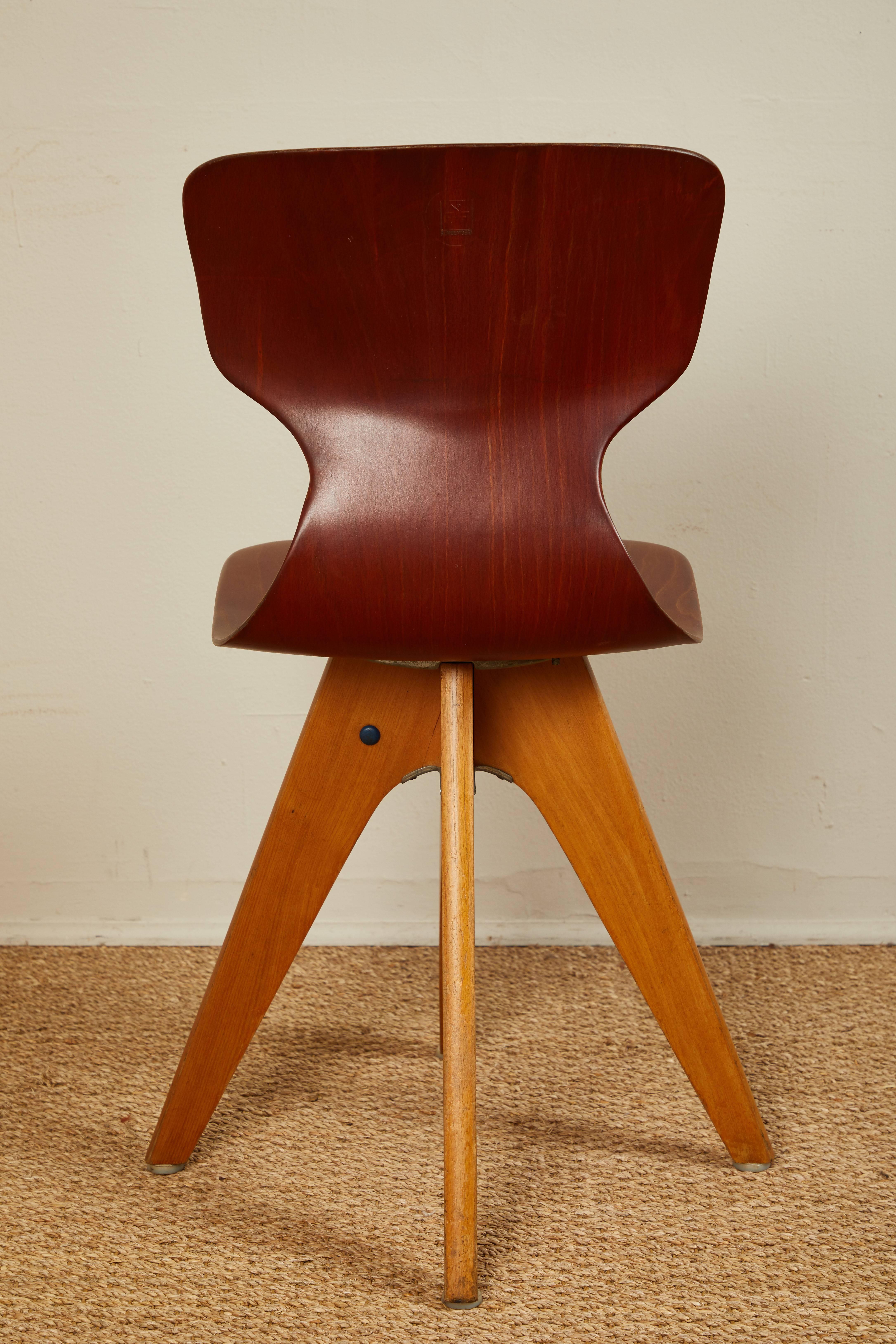 Mid Century German School Chairs For Sale 2
