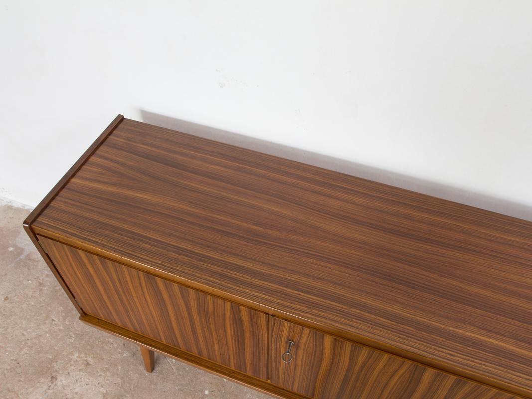 Midcentury German Sideboard in Zebrano Wood by Bär Möbel For Sale 5