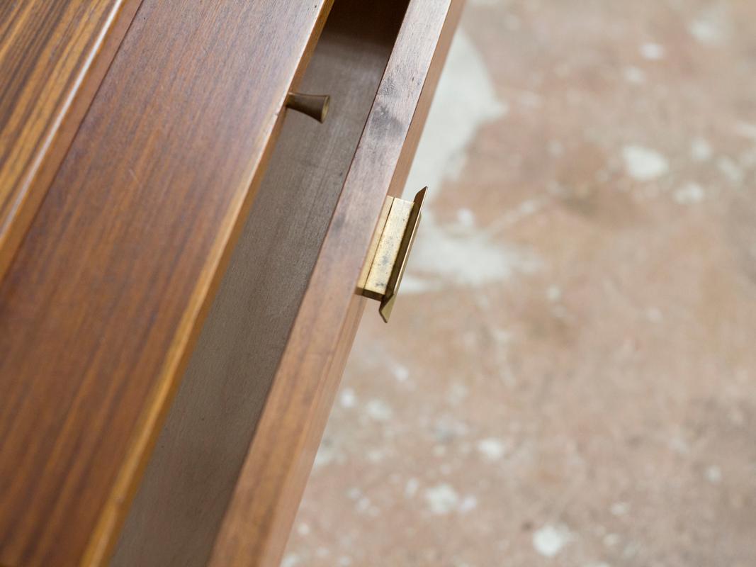 Midcentury German Sideboard in Zebrano Wood by Bär Möbel In Good Condition For Sale In Beveren, BE