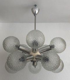 Midcentury German Sputnik Glass Balls Chandelier, 1970s