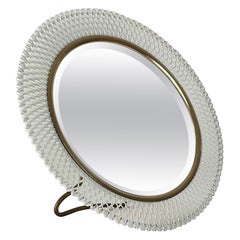 Tavolo da toilette tedesco di metà secolo Specchio Vereinigte Werkstätten Monaco di Baviera
