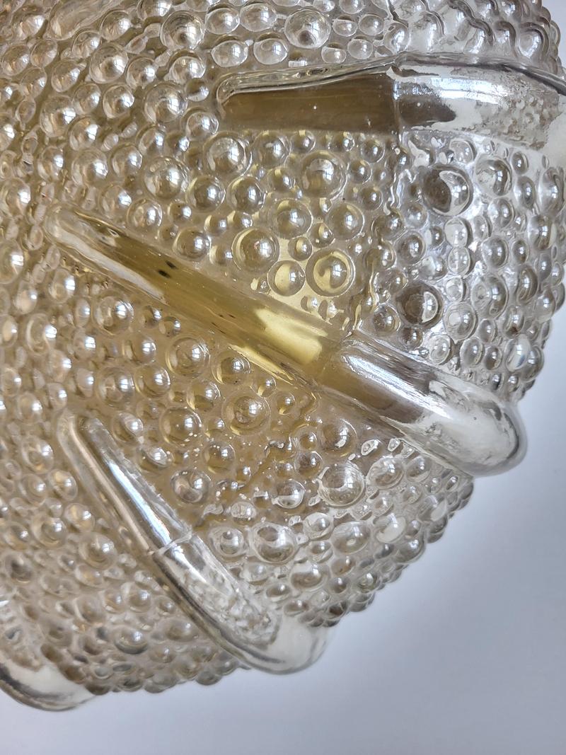 Allemand Plafonnier ou applique murale en verre ambré vintage allemand du milieu du siècle, 1960s en vente