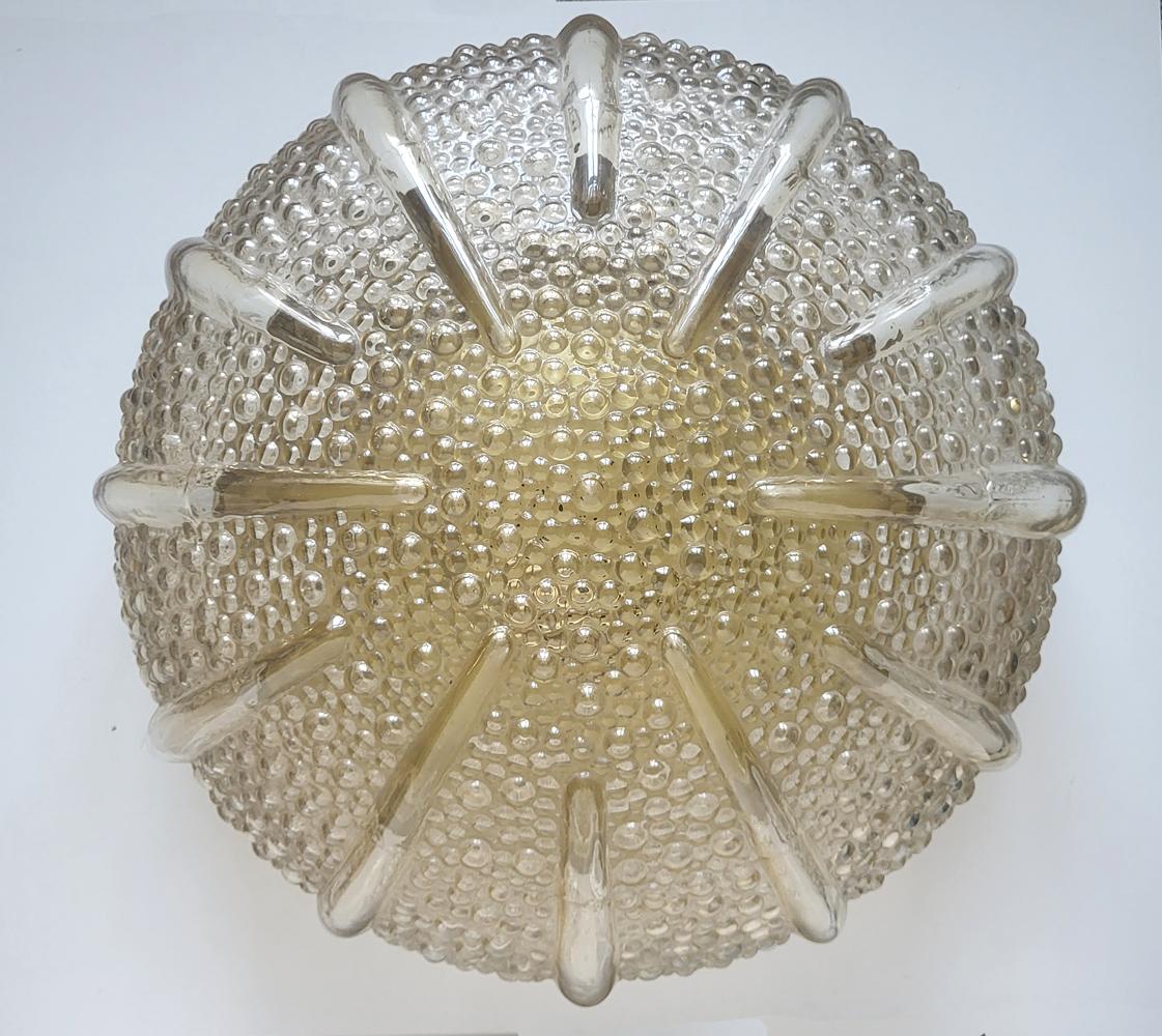 Plafonnier ou applique murale en verre ambré vintage allemand du milieu du siècle, 1960s Bon état - En vente à Berlin, DE