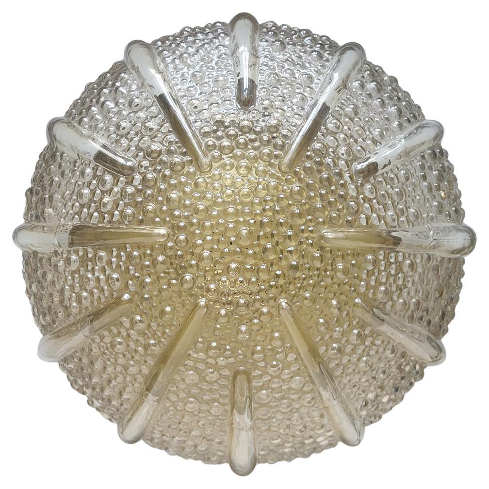 Plafonnier ou applique murale en verre ambré vintage allemand du milieu du siècle, 1960s en vente