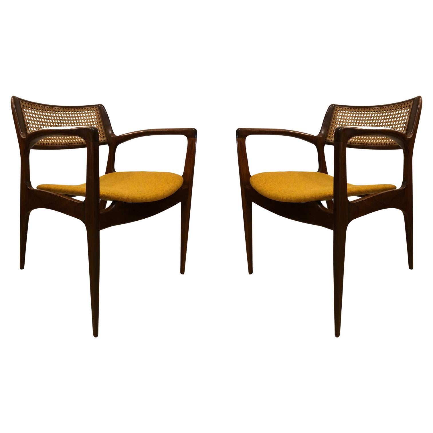 Midcentury GFM-120 Armchairs by Edmund Homa, 1960s, Set  of Two