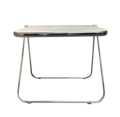 Midcentury Giancarlo Piretti "Platone" White Folding Desk for Castelli, 1970s