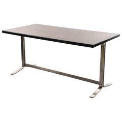 Midcentury Gianni Moscatelli Steel Writing Table for Formanova, Italy, 1960s