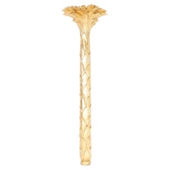 Midcentury Gilded Palm Tree Wall Torchiere