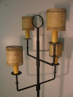 Midcentury Gilt Iron Floor Lamp by Tommy Parzinger