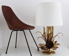Midcentury Gilt Leaf and Flower Table Lamp by Hans Kögl, 1970s