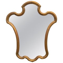 Giltwood-Schlüssellochspiegel aus der Mitte des Jahrhunderts von La Barge