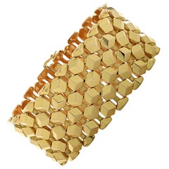 Midcentury Gino Marchiori 18 Karat Yellow Gold Retro Bracelet