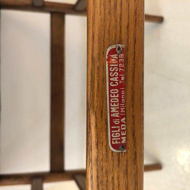 Gio Ponti ensemble de douze chaises italiennes Leggera de Cassina en bois et lin du milieu du siècle dernier en vente 2