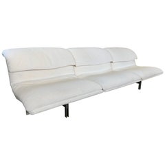 Mid Century Modern Giovanni Offredi for Saporiti Italy Wave Sofa Made in Italy