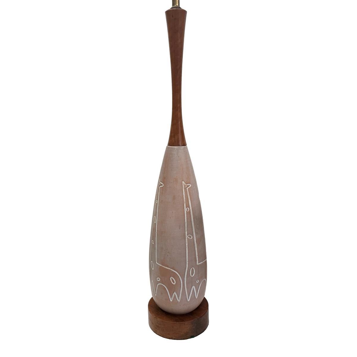 Italian Midcentury Giraffe Lamp For Sale