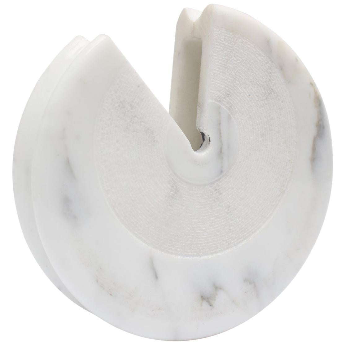 Midcentury Giusti-Di Rosa "Eccentrico" White Carrara Marble Centerpiece, Up&Up For Sale