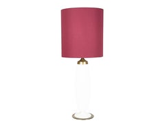 Opaline glass & brass Mid-century Abat Jour by Stilnovo