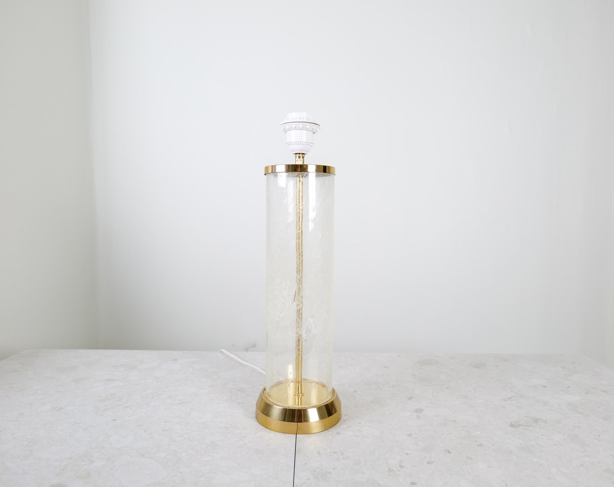 Midcentury Modern Glass and Brass Table Lamp Bergbom B-019 Sweden 1960s For Sale 7