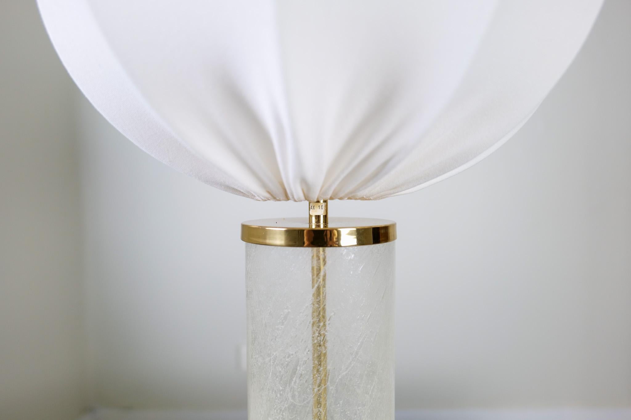 Midcentury Modern Glass and Brass Table Lamp Bergbom B-019 Sweden 1960s For Sale 2