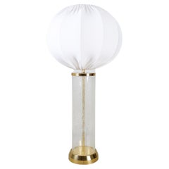 Midcentury Glass and Brass Table Lamp Bergbom B-019 Sweden 1960s
