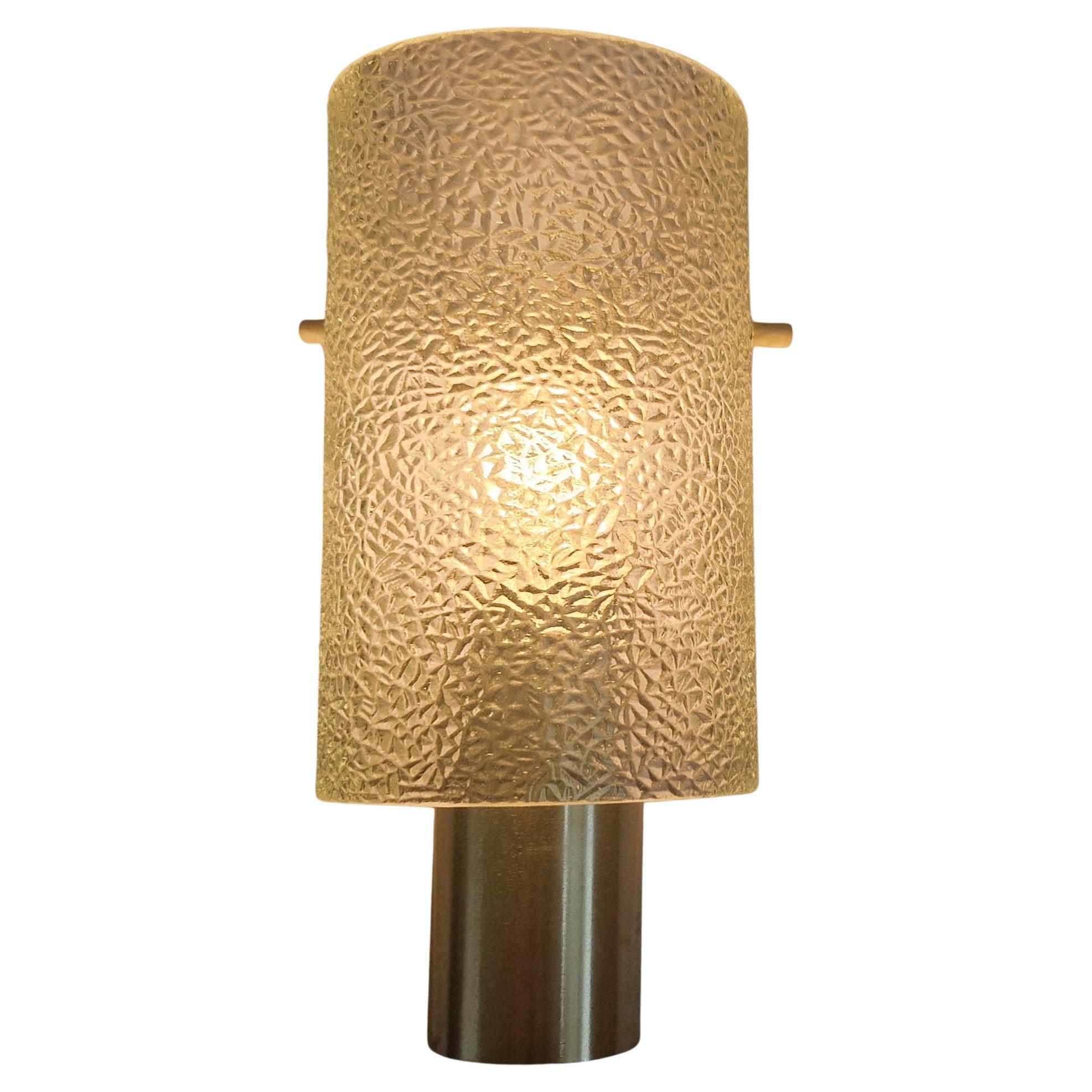 Wandleuchte aus Glas und Chrom aus der Jahrhundertmitte, Deutschland, 1970er Jahre im Angebot