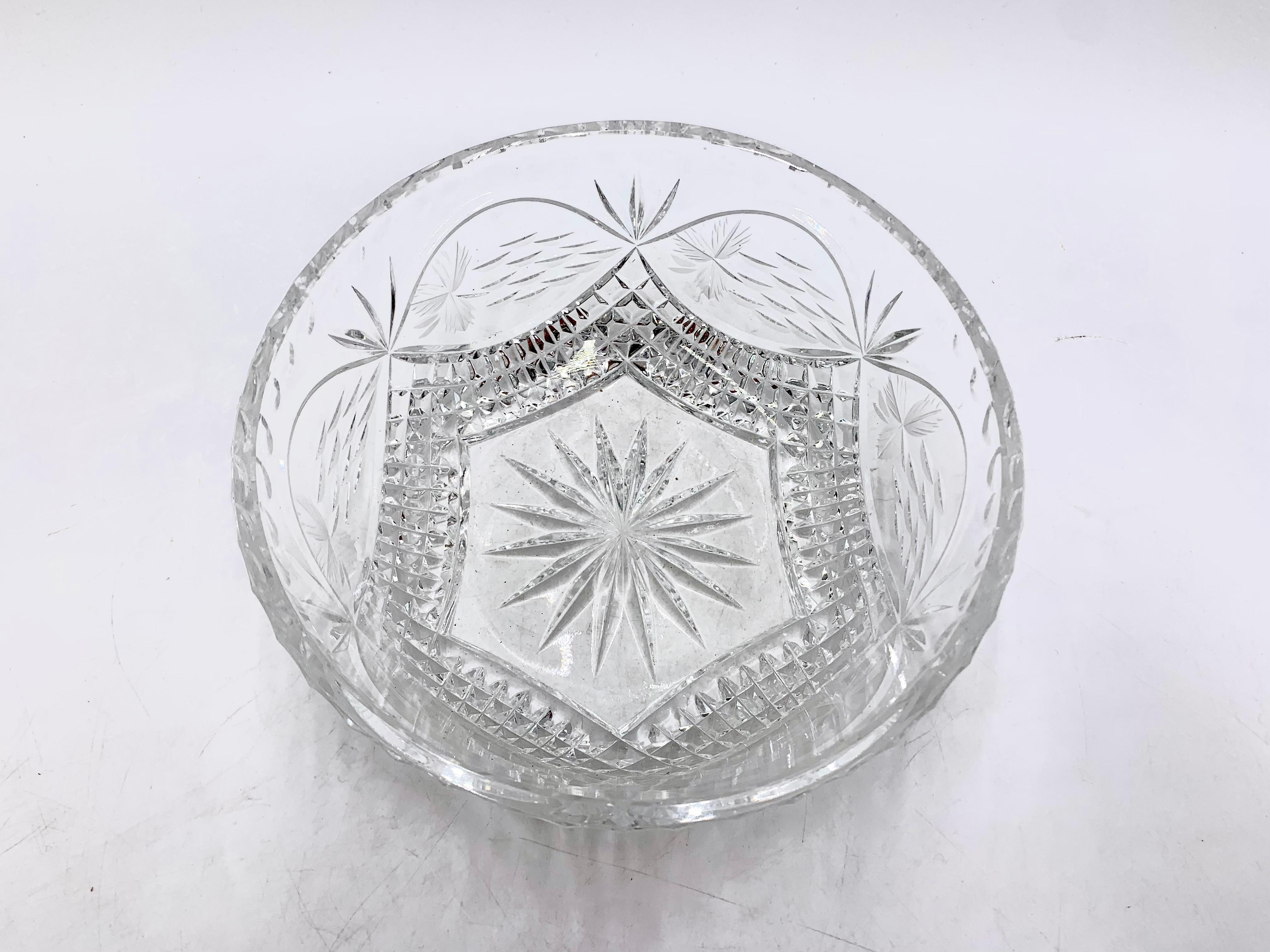Polish Midcentury Glass Bowl, Poland, 1960s For Sale