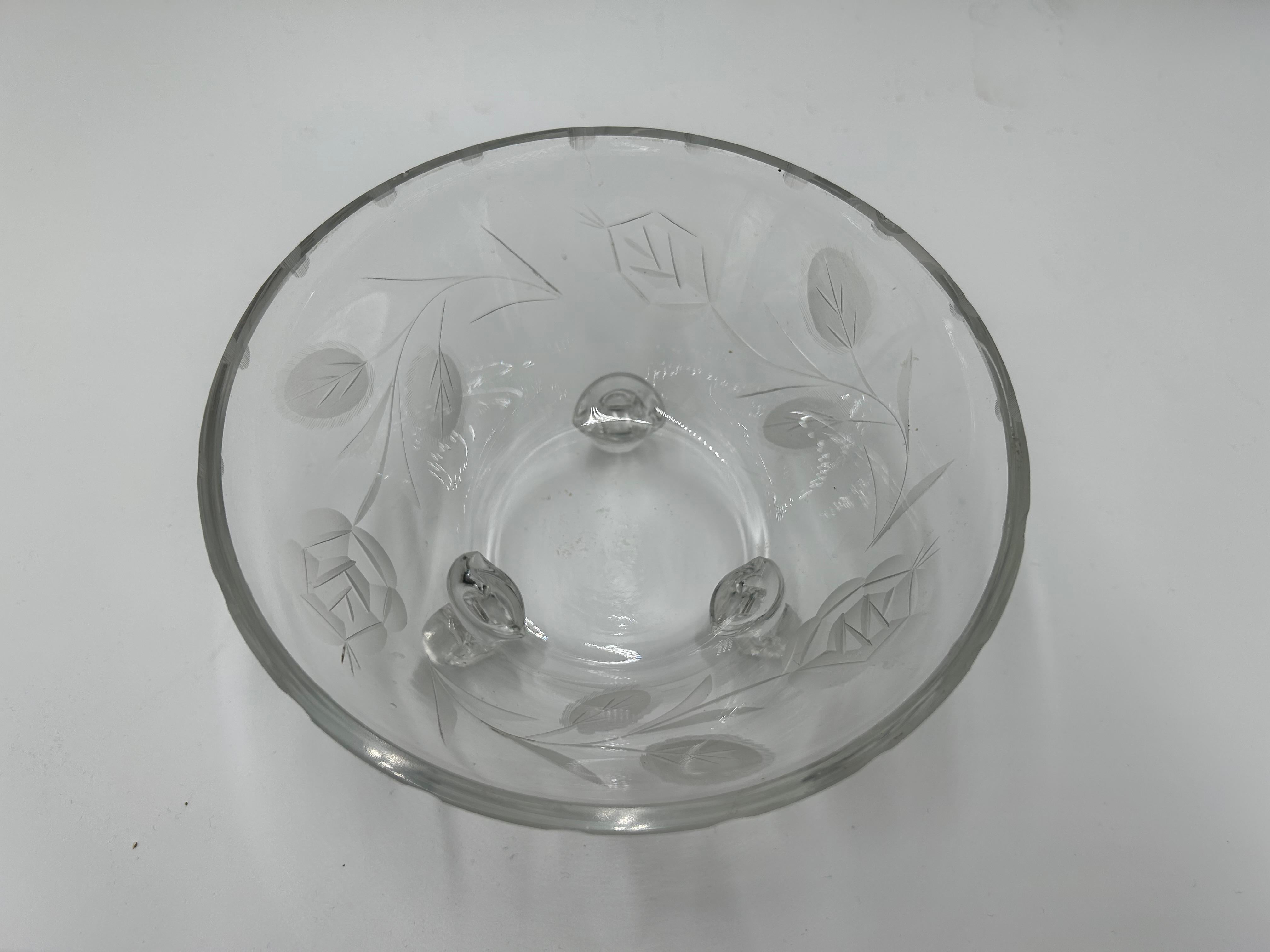 Midcentury Glass Bowl, Poland, 1960s For Sale 1