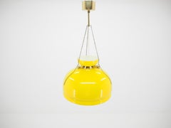 Midcentury Glass Chandelier in Style of Harvey Guzzini, 1960s