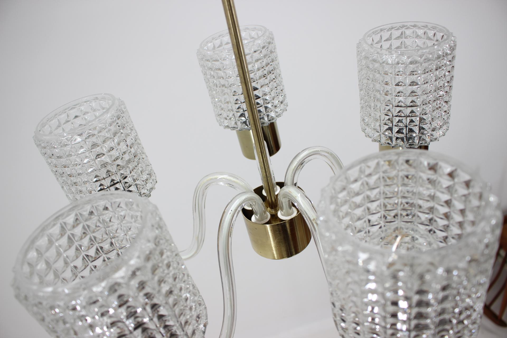Mid-Century Modern Lustre en verre du milieu du siècle dernier, Kamenick enov, 1970 en vente