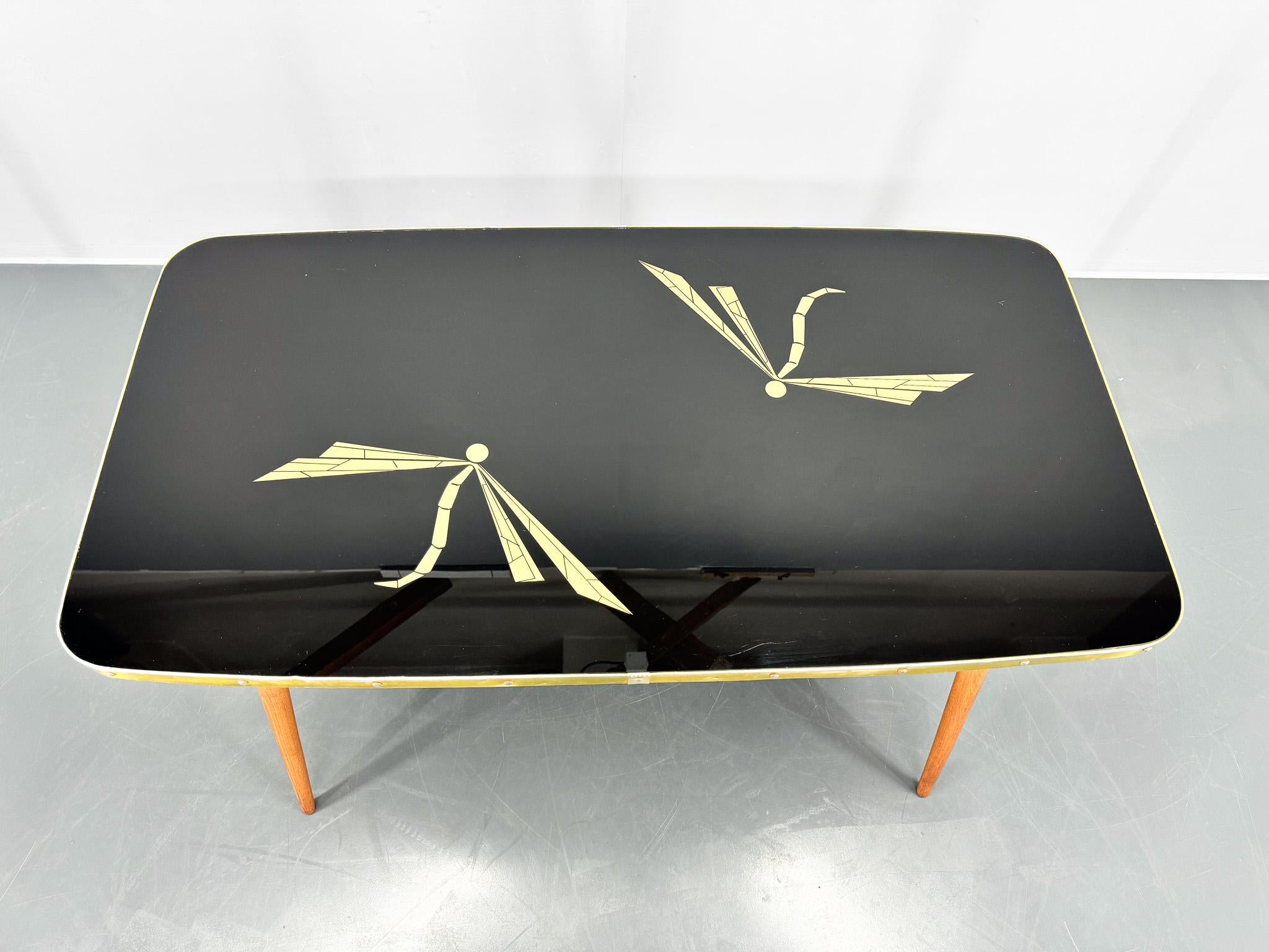 Allemand Table basse en verre fabriquée en Allemagne, 1960 en vente