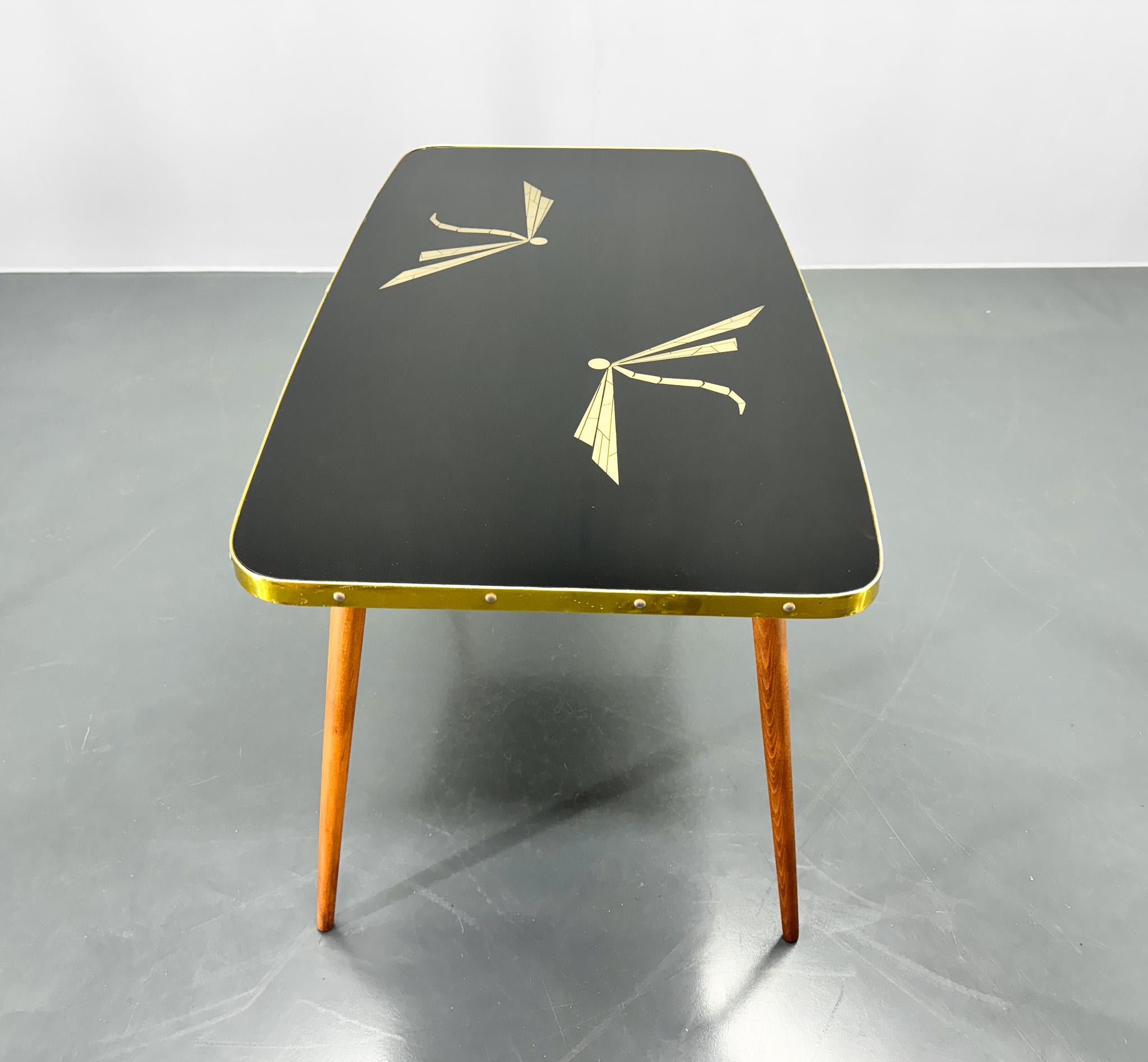 Table basse en verre fabriquée en Allemagne, 1960 Bon état - En vente à Praha, CZ