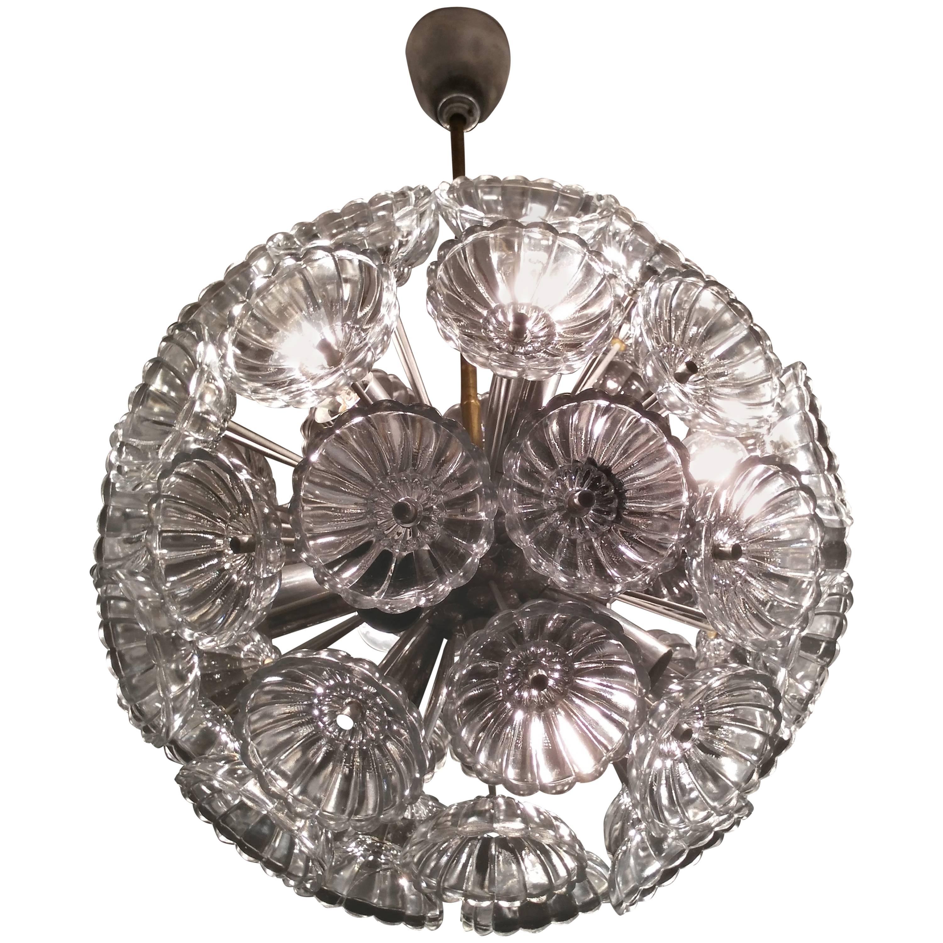 Lustre dandelion Sputnik du milieu du siècle dernier