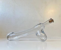 Mid-Century Glass Fallos, Penis Decanter by Holmegaard, Denmark, 1960s