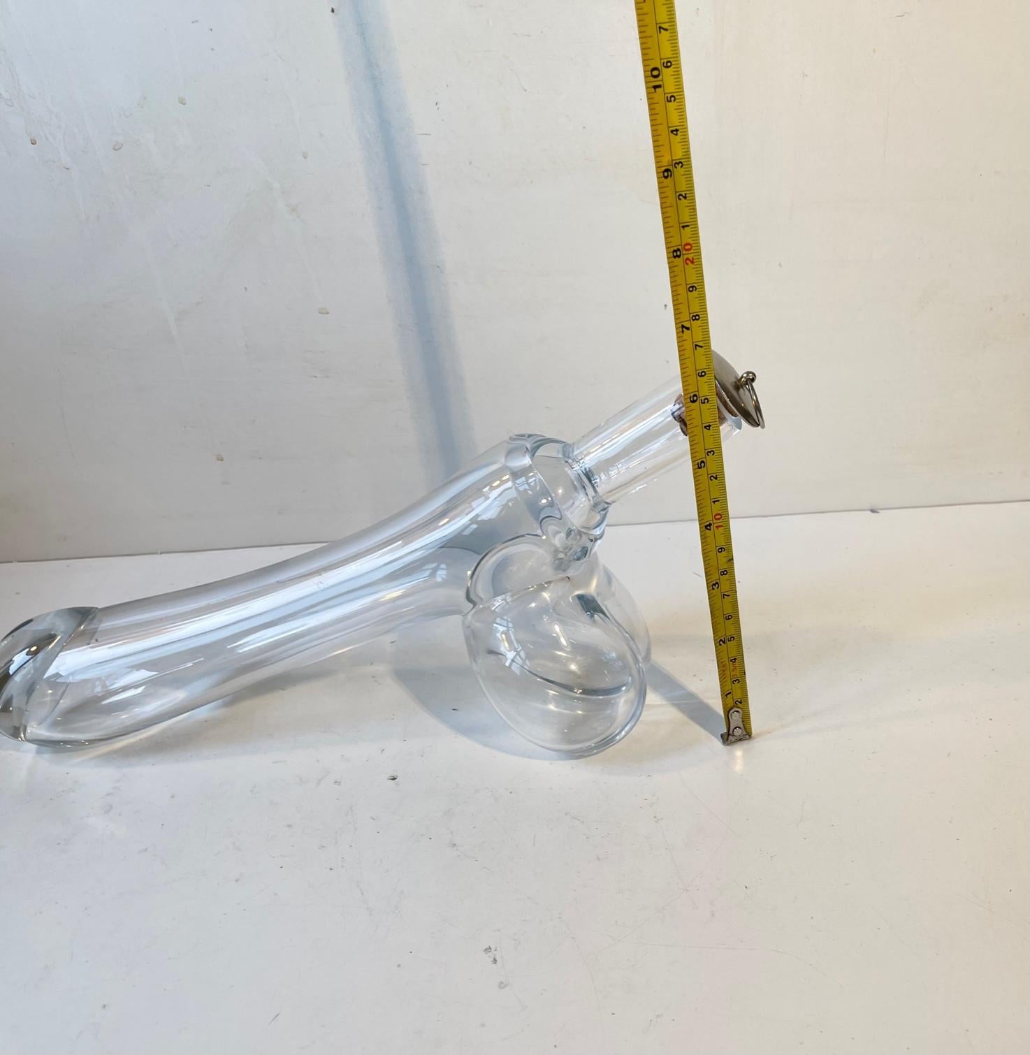 Mid-20th Century Mid-Century Glass Fallos, Penis Decanter by Holmegaard, Denmark, 1960s