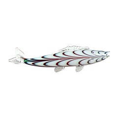 Midcentury Glass Fish Statue, Czechoslovakia 1960s
