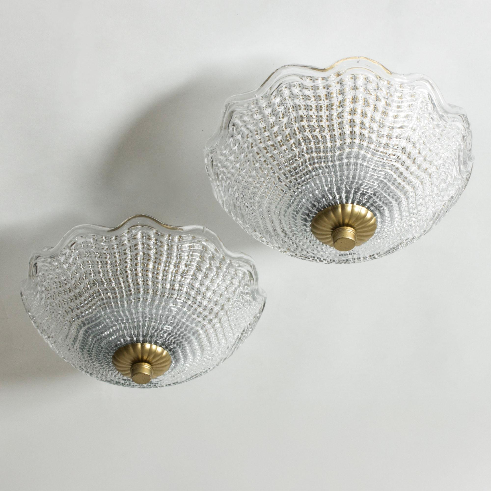 Montures de chasse d'eau en verre du milieu du siècle par Carl Fagerlund, Orrefors, Suède, années 1940 Bon état - En vente à Stockholm, SE