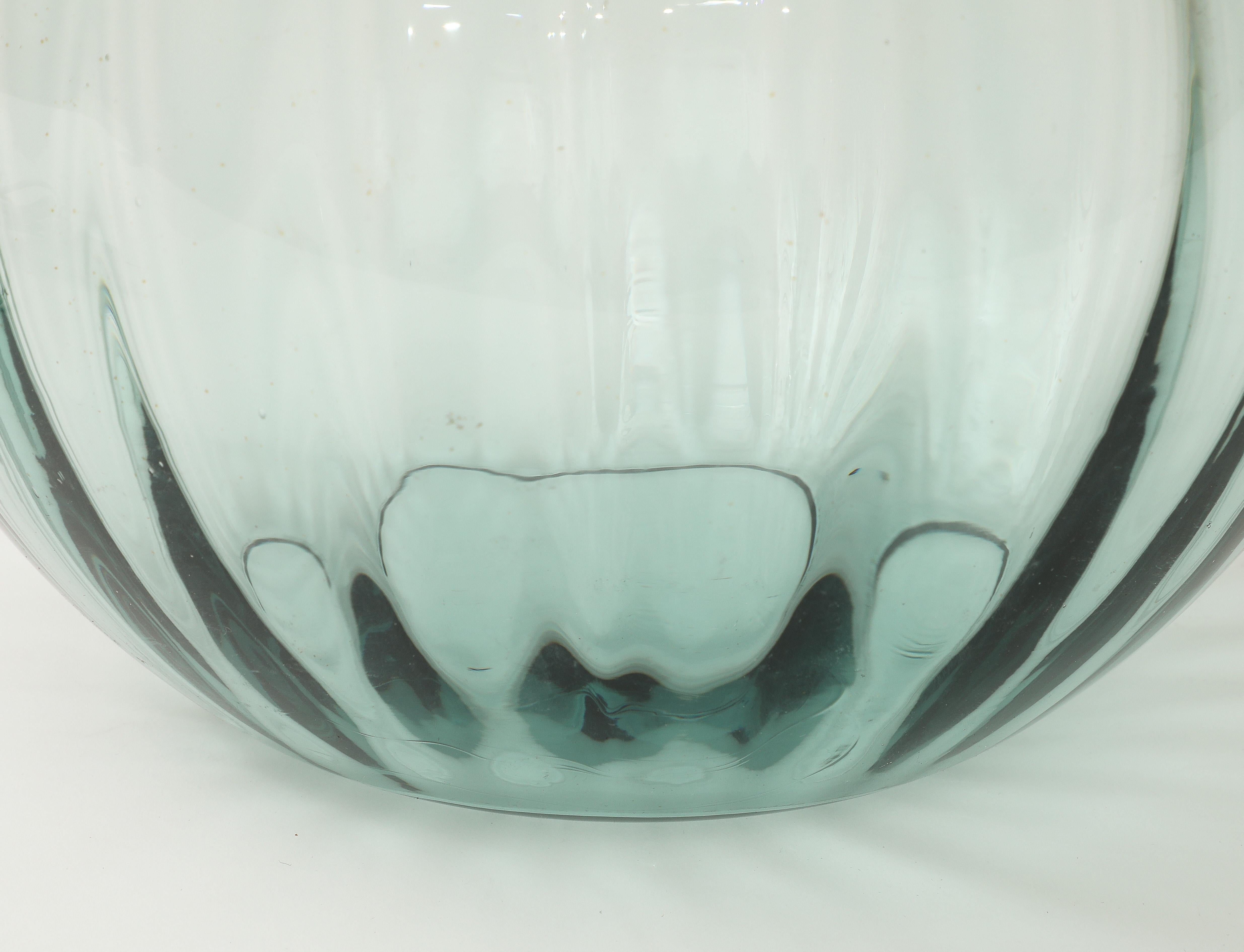 Midcentury Glass Globe Table Lamp in the manner of Venini, c. 1950s In Good Condition In Chicago, IL